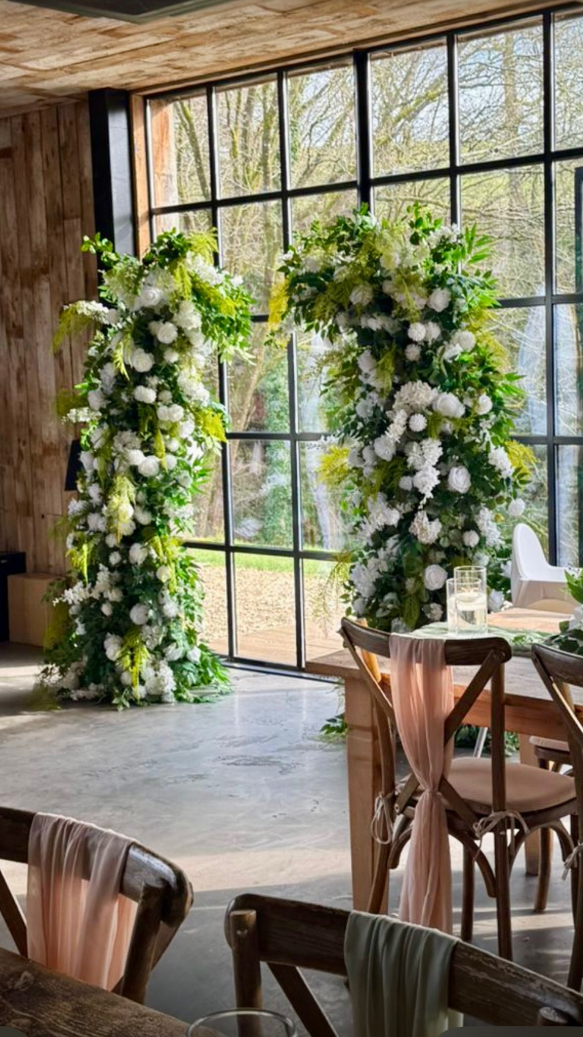 Floral broken arch hire