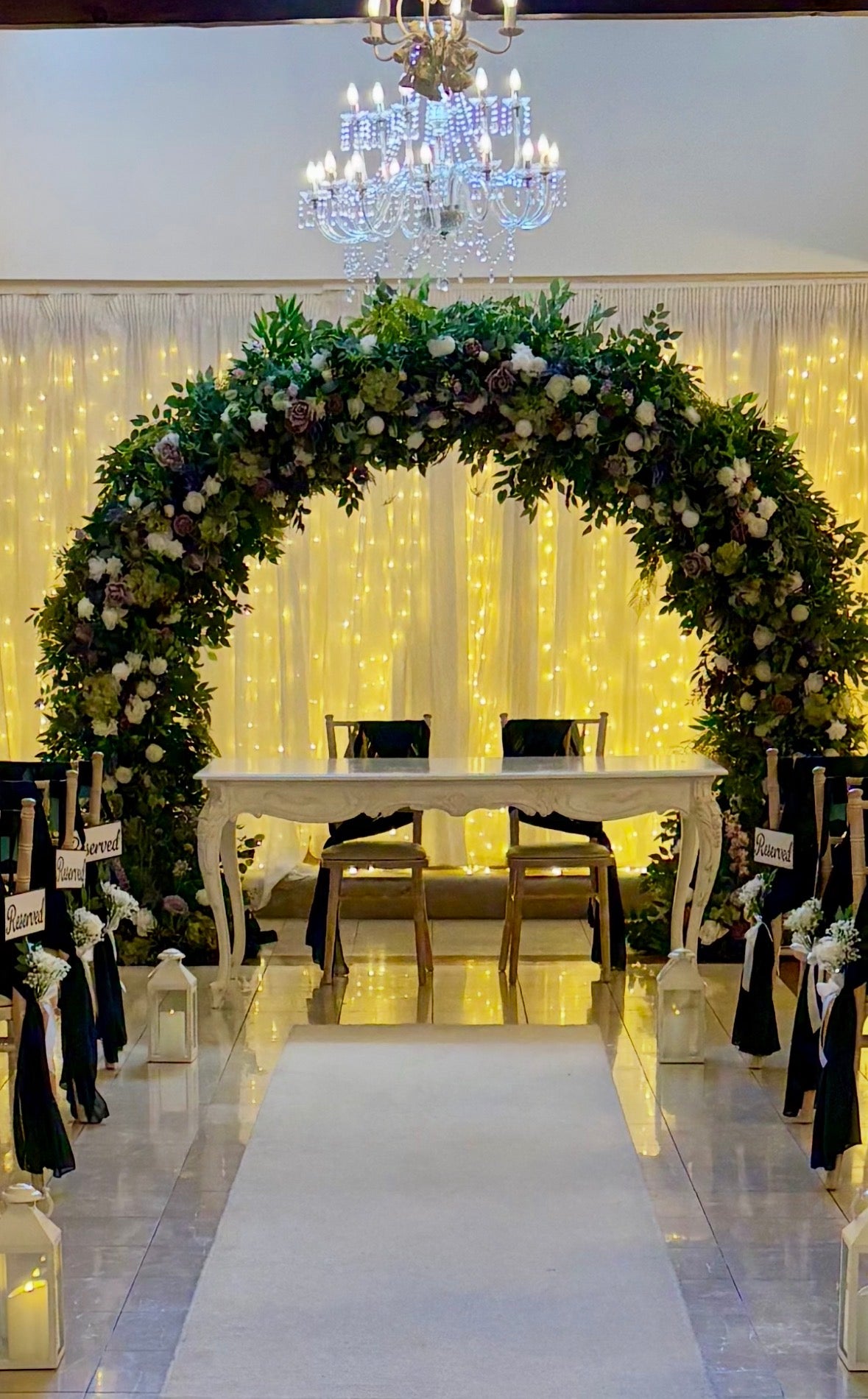 Wedding floral arch rental