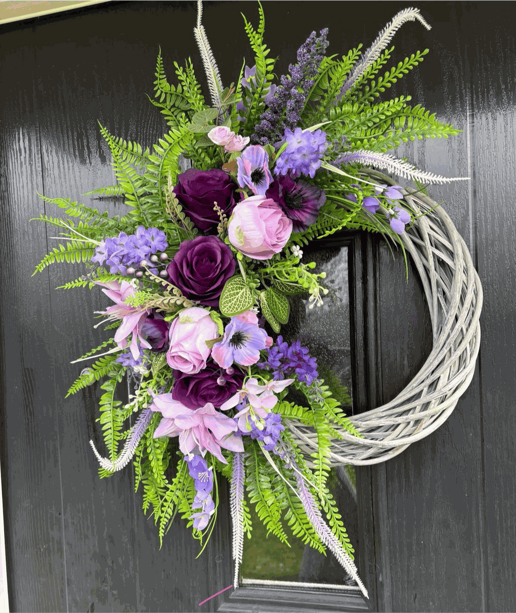 Delilah Grey Wicker Wreath 