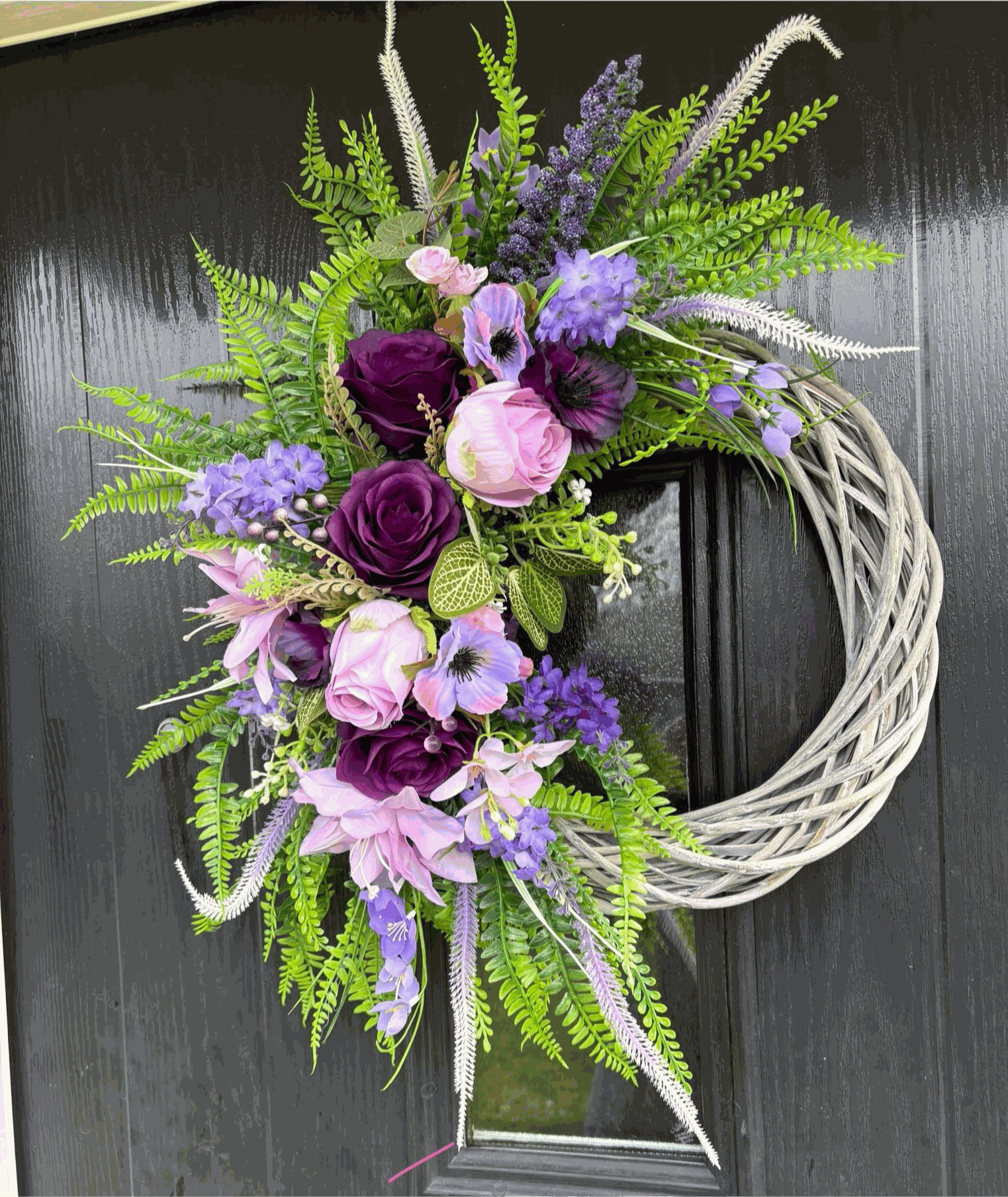 Delilah Grey Wicker Wreath 