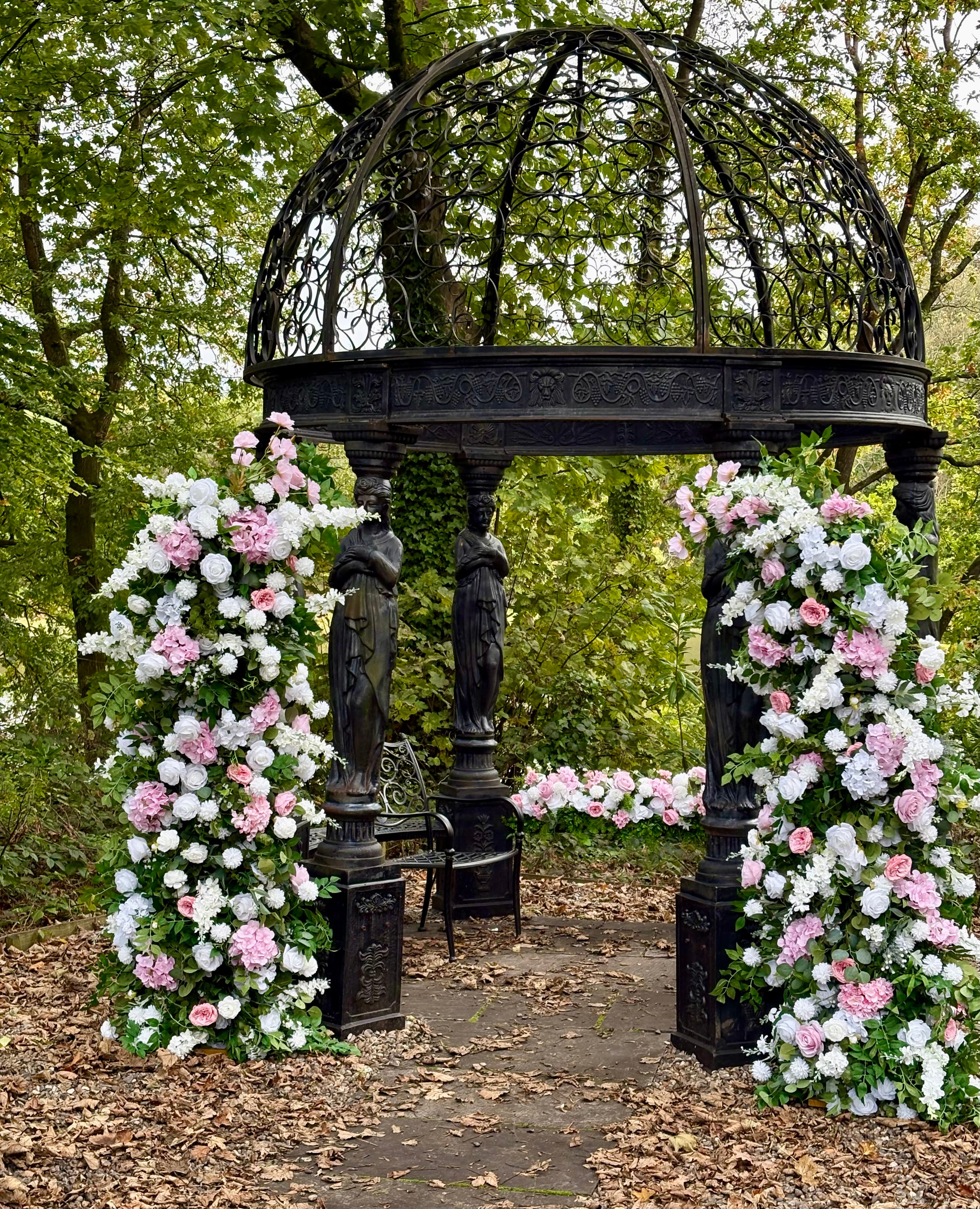 Floral broken arch hire
