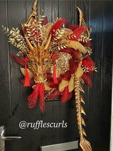 Drago large fire dragon wreath