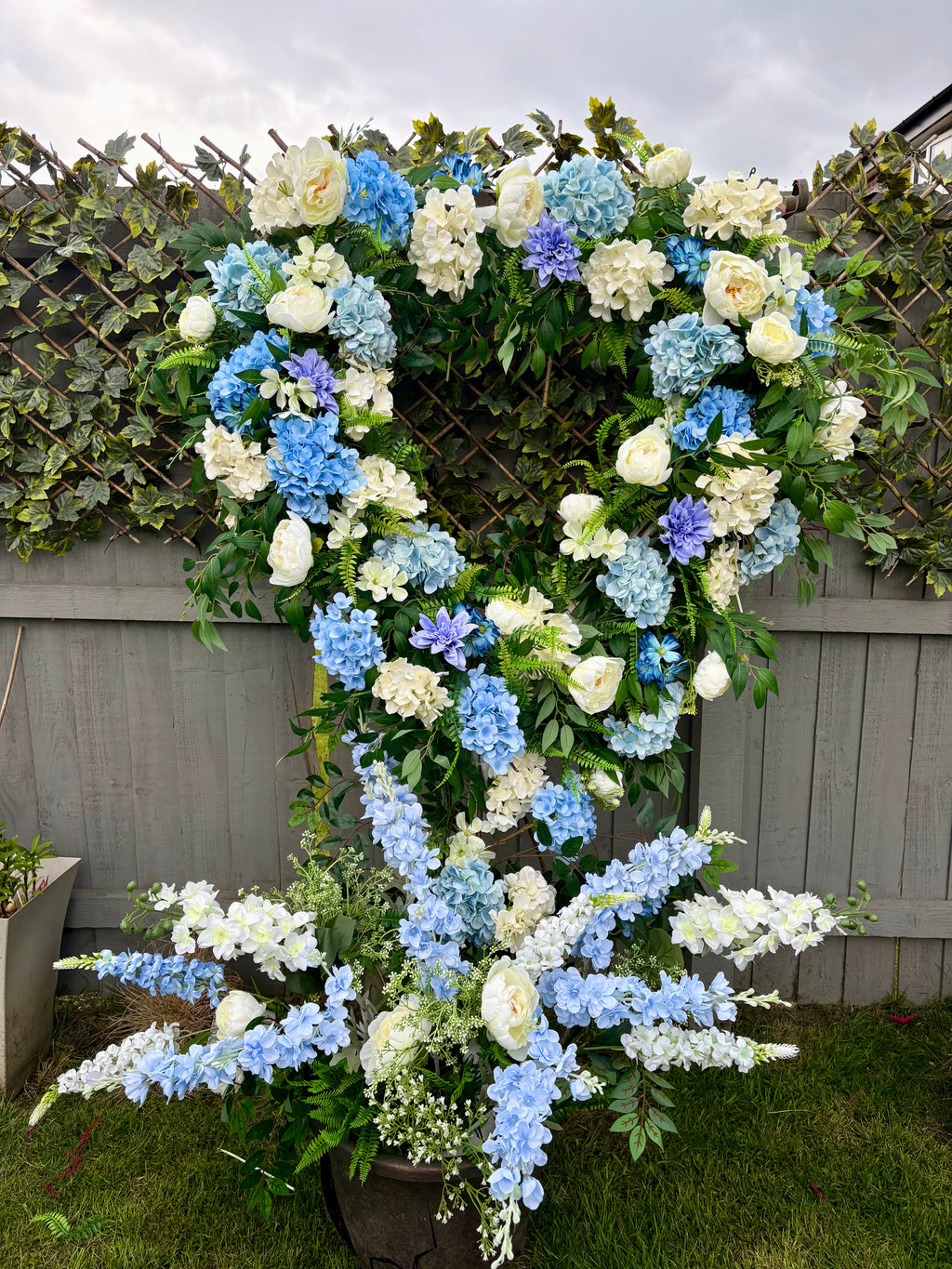 Heart shaped floral decor hire