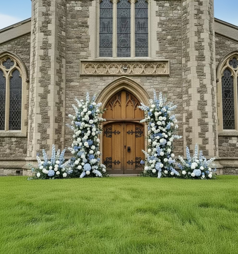 Floral broken arch hire