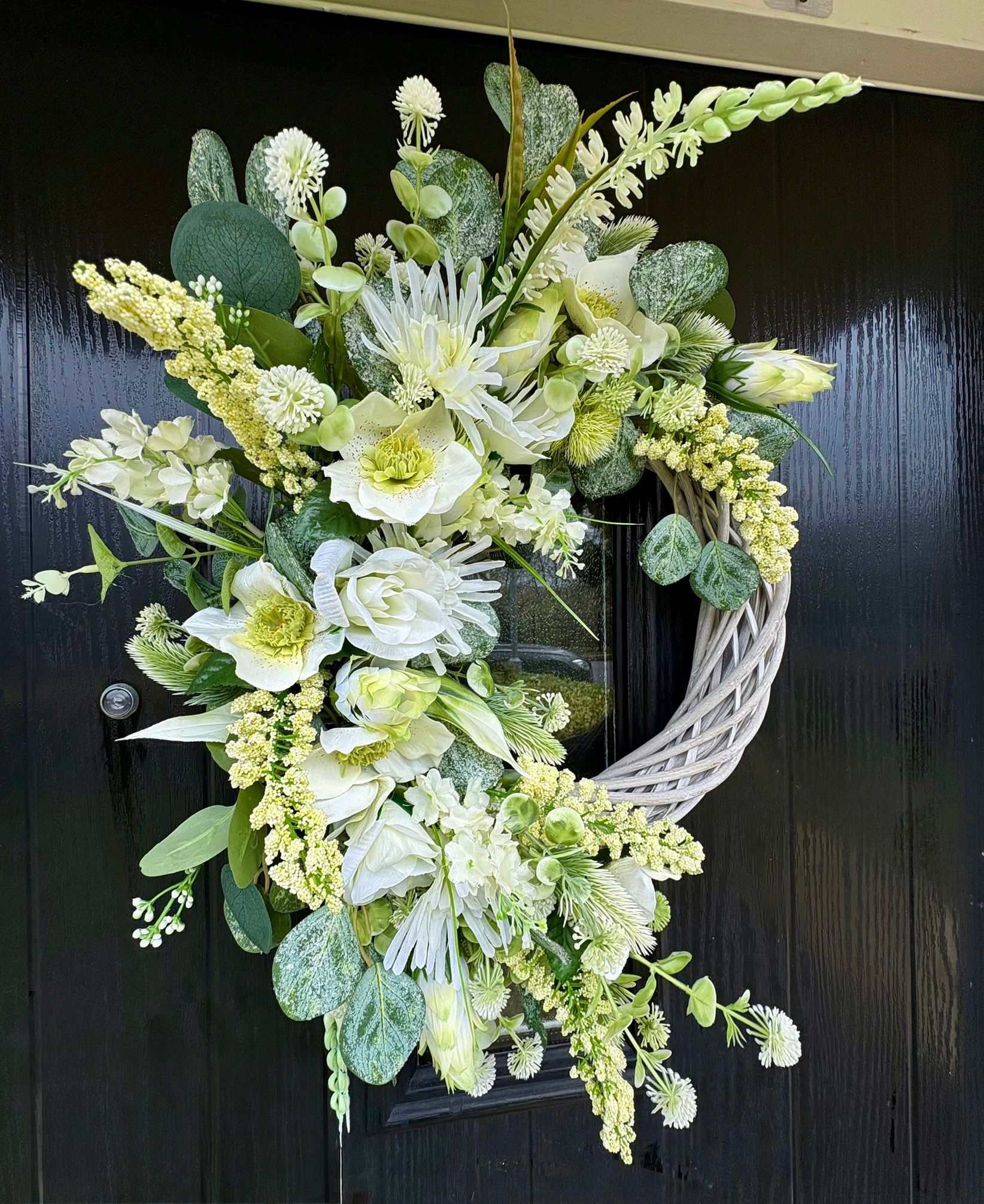 Mia grey wicker wreath