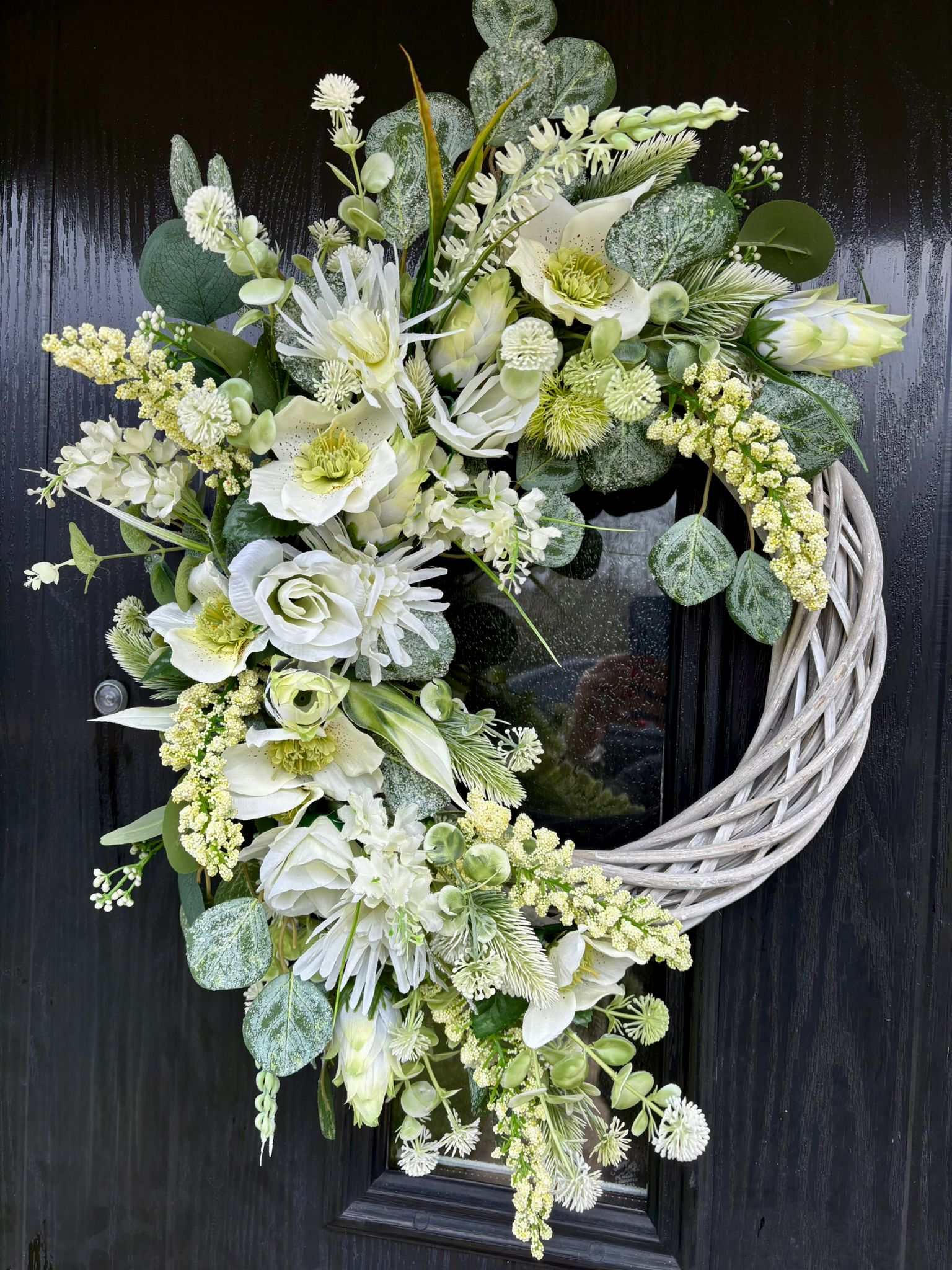 Mia grey wicker wreath