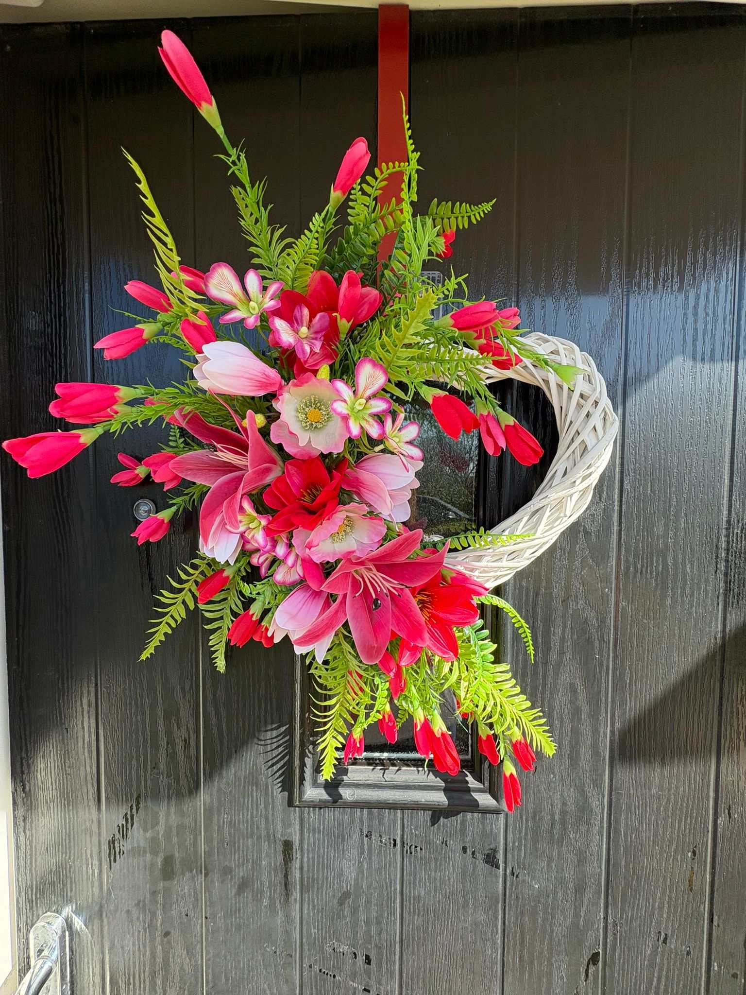 Tropical Capri Wicker Heart Wreath 