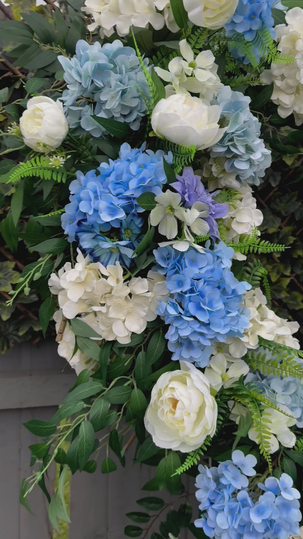 Heart shaped floral decor hire